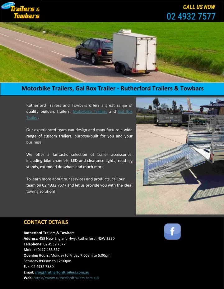 motorbike trailers gal box trailer rutherford