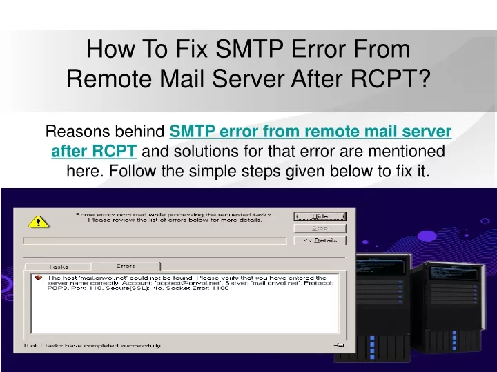how to fix smtp error from remote mail server after rcpt
