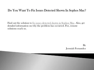 do you want to fix issues detected shown in sophos mac