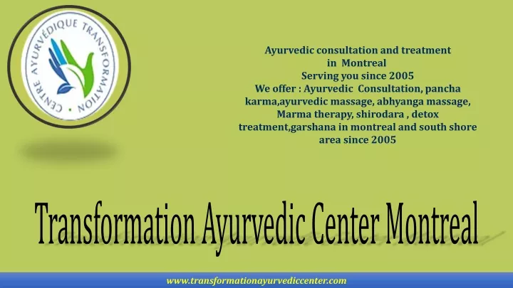 ayurvedic consultation and treatment in montreal