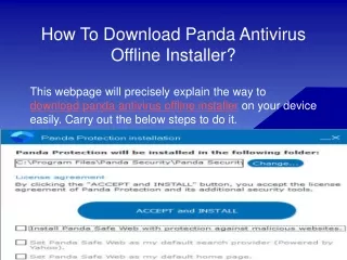 How To Download Panda Antivirus Offline Installer?