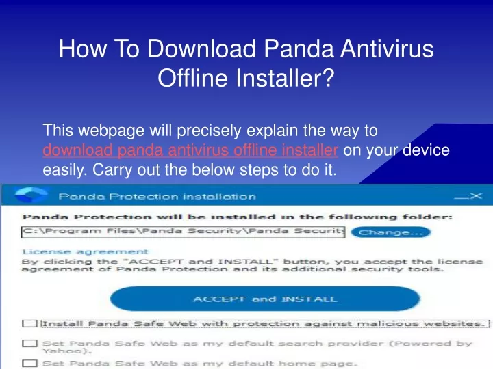 how to download panda antivirus offline installer