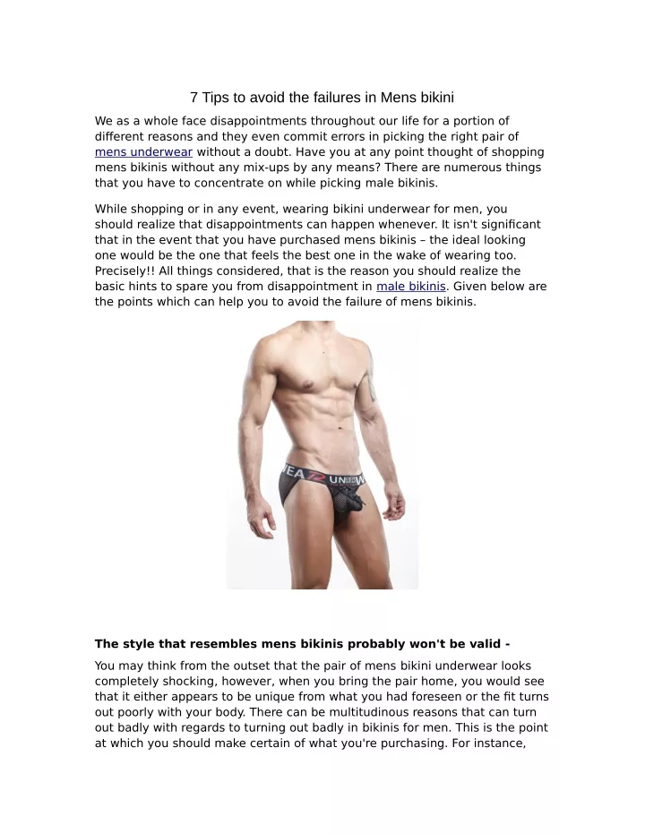 7 tips to avoid the failures in mens bikini