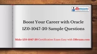 boost your career with oracle