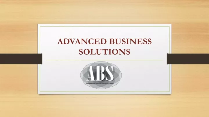 advanced business solutions