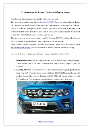 9 reasons why the renault duster is still going