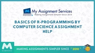 Basics Of R-Programming By Computer Science Assignment Help