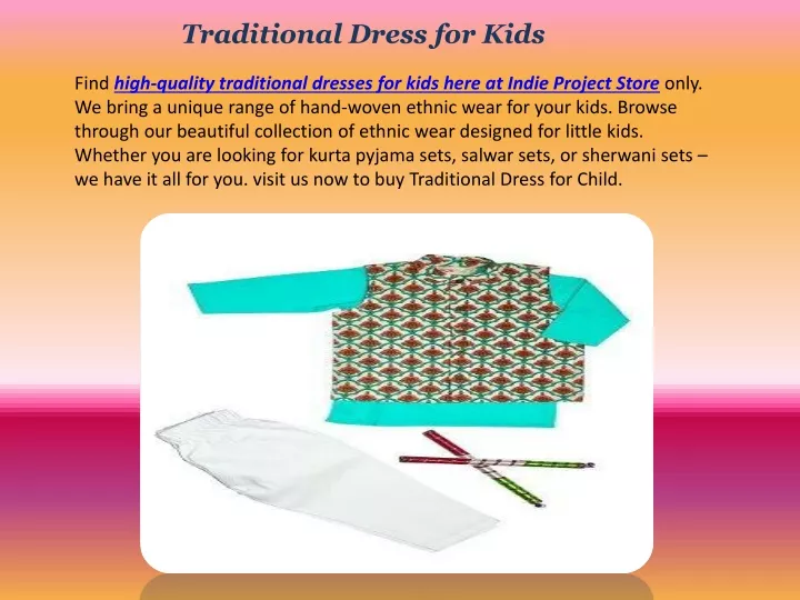 traditional dress for kids
