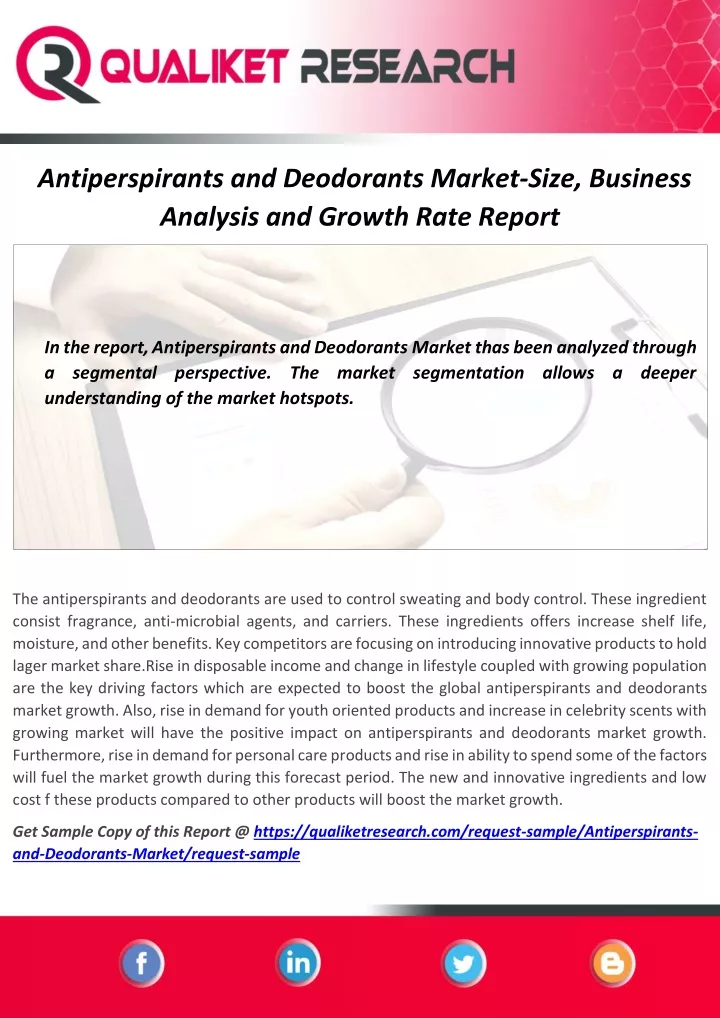 antiperspirants and deodorants market size