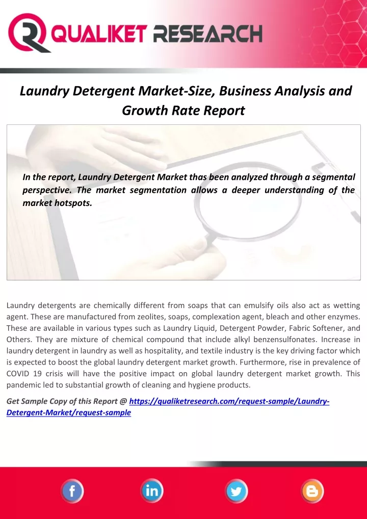 laundry detergent market size business analysis