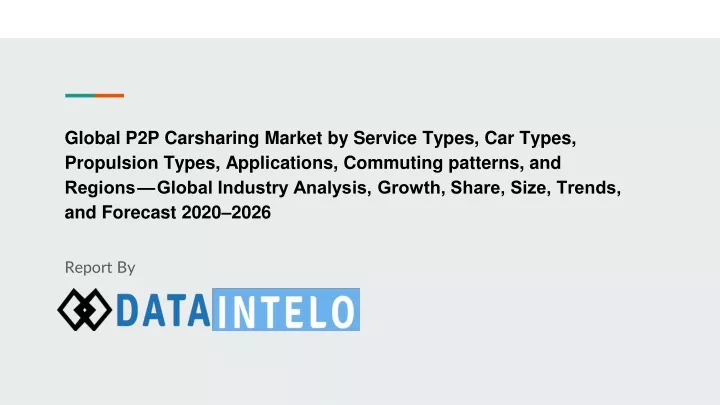 global p2p carsharing market by service types