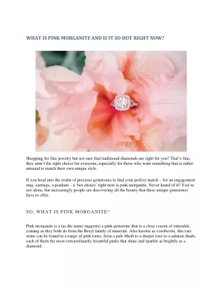 what is pink morganite and is it so hot right now