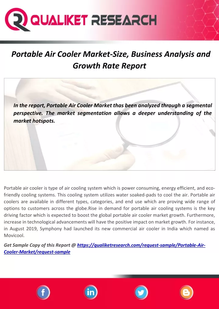portable air cooler market size business analysis