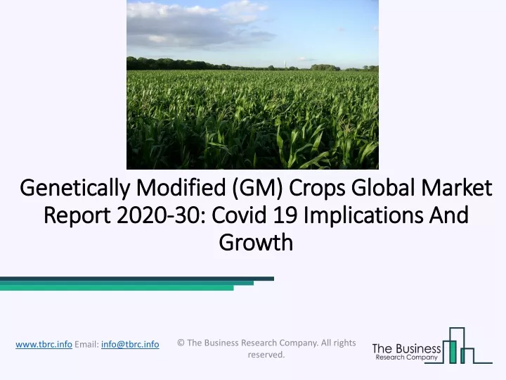 genetically modified gm crops global market report 2020 30 covid 19 implications and growth