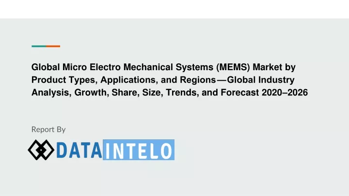 global micro electro mechanical systems mems