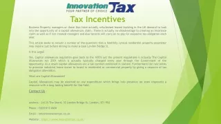 tax incentives