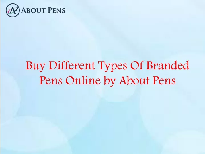 buy different types of branded pens online