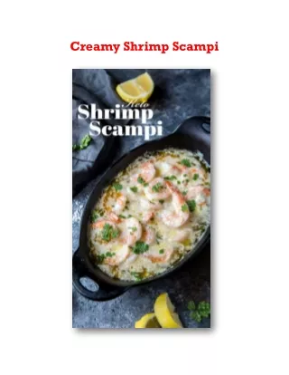creamy shrimp scampi