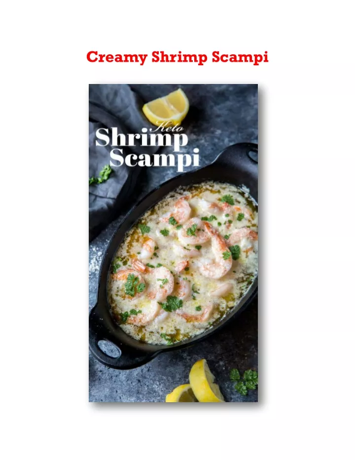 creamy shrimp scampi
