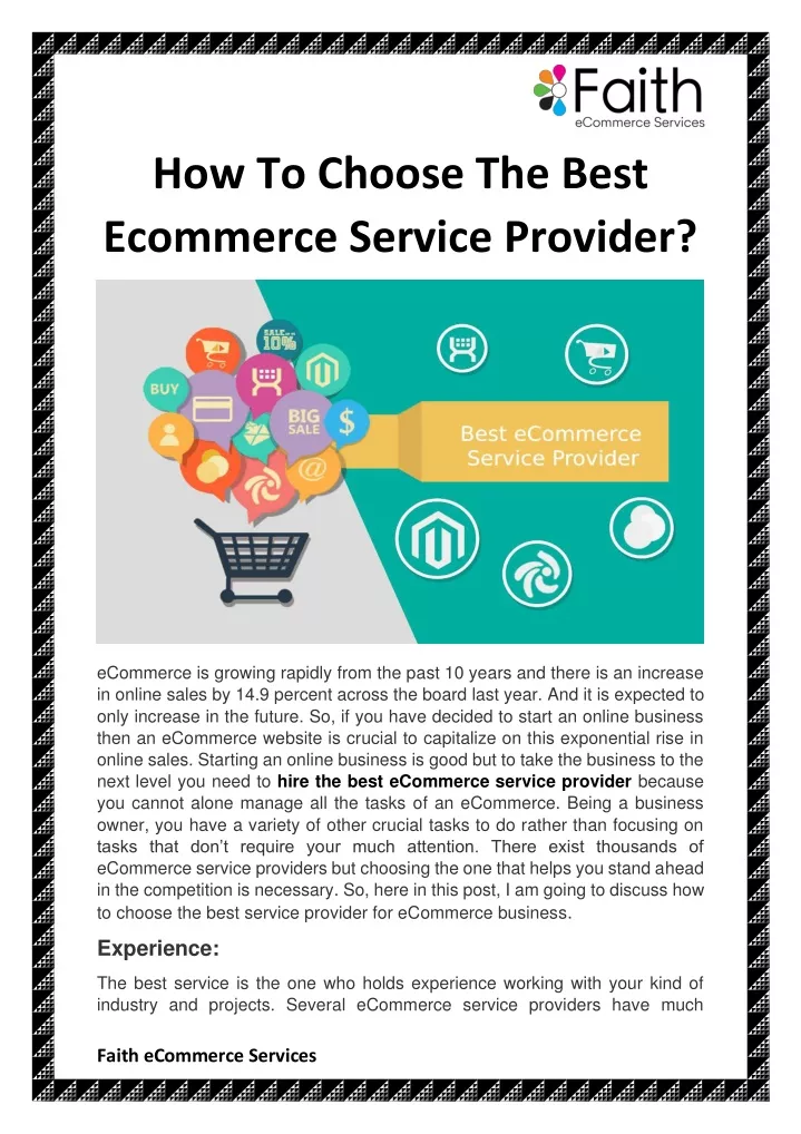 how to choose the best ecommerce service provider
