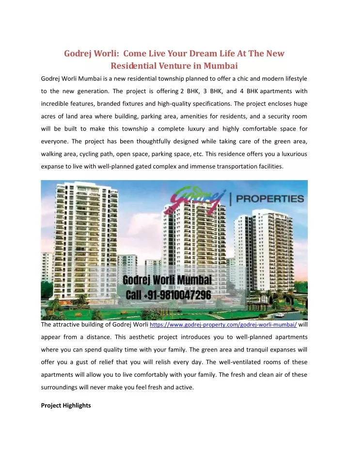 godrej worli come live your dream life