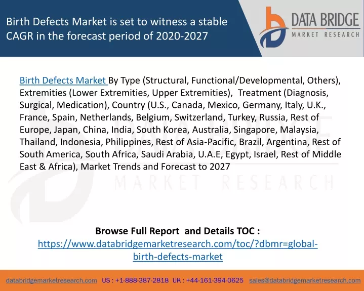 birth defects market is set to witness a stable