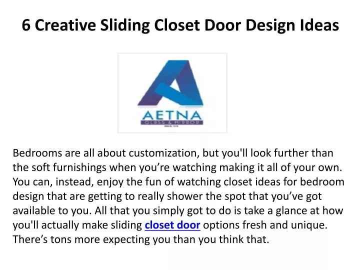 6 creative sliding closet door design ideas