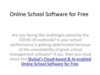 online school software for free