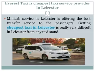 Everest taxis – a brand known for comfort at lowest rate in leicestershire