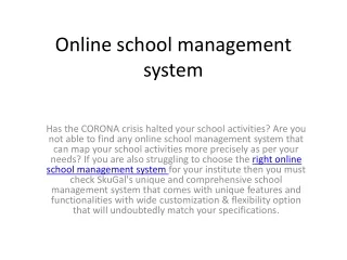 online school management system