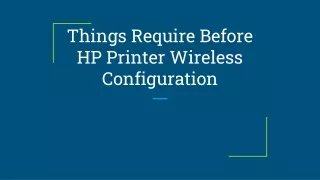 Setup hp wireless printer