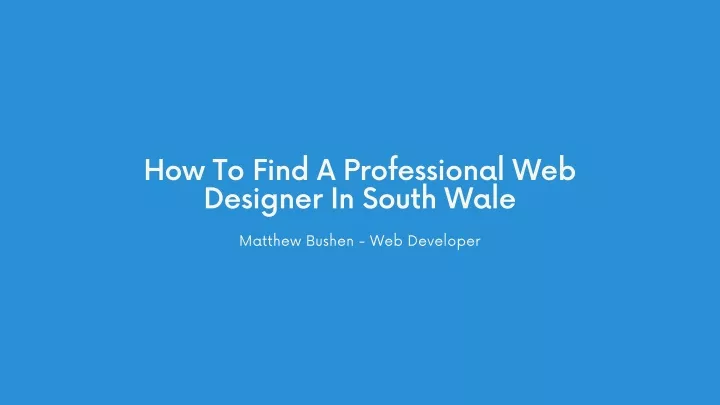 how to find a professional web designer in south