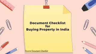 d ocument checklist for buying property in india