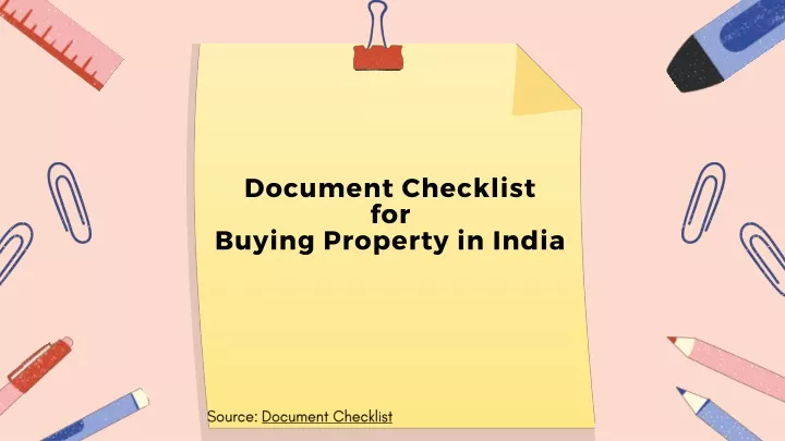 d ocument checklist for buying property in india