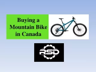 Buying a Mountain Bike in Canada