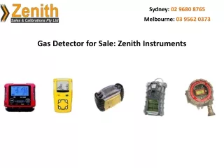 Gas Detector for Sale: Zenith Instruments