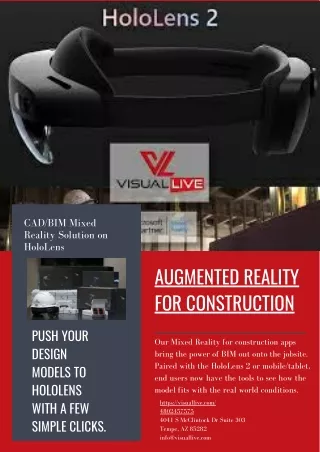 Hire Augmented Reality for Construction - HoloLive™ for Hololens