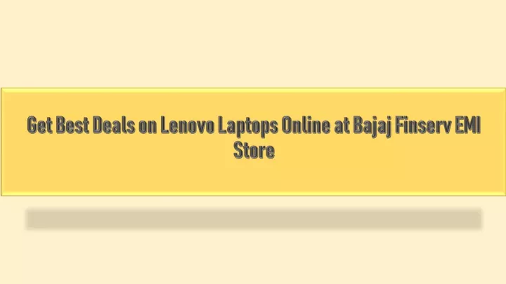 get best deals on lenovo laptops online at bajaj finserv emi store