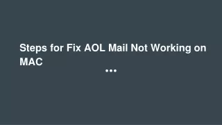 Steps for Fix AOL Mail Not Working on MAC