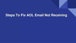 Steps To Fix AOL Email Not Receiving