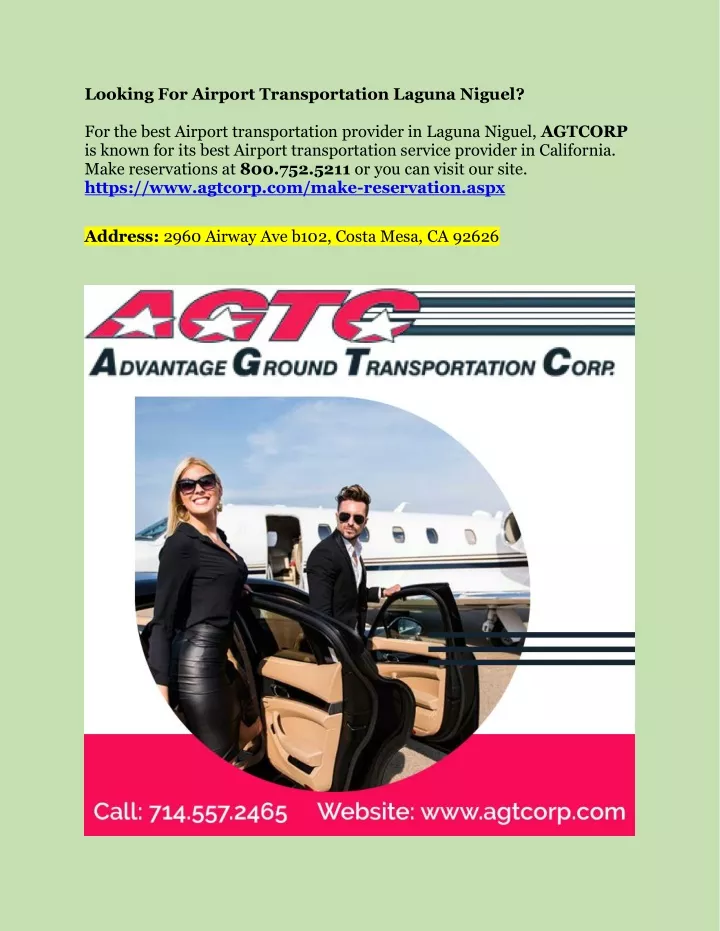 looking for airport transportation laguna niguel