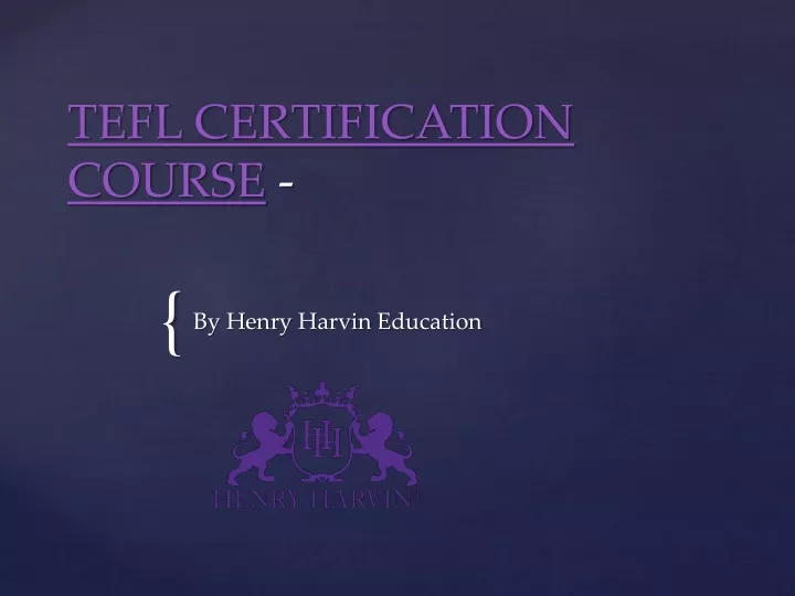 tefl certification course