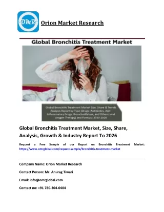 Global Bronchitis Treatment Market Size, Growth & Industry Report to 2026