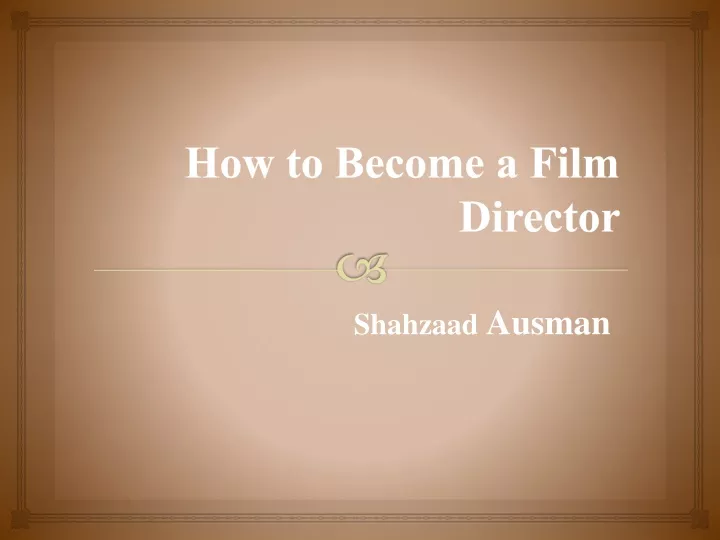 how to become a film director