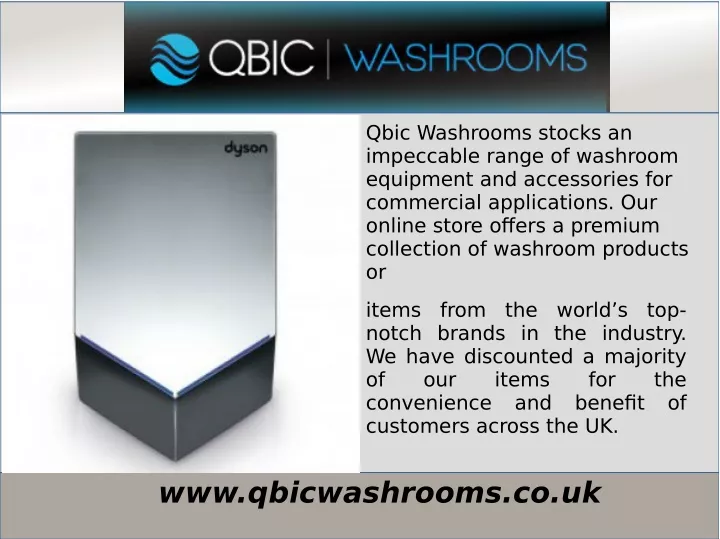 qbic washrooms stocks an impeccable range