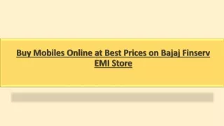 Buy Mobiles Online at Best Prices on Bajaj Finserv EMI Store