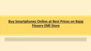 Buy Smartphones Online at Best Prices on Bajaj Finserv EMI Store