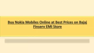 Buy Nokia Mobiles Online at Best Prices on Bajaj Finserv EMI Store