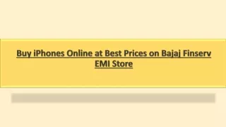 Buy iPhones Online at Best Prices on Bajaj Finserv EMI Store