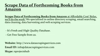 scrape data of forthcoming books from amazon